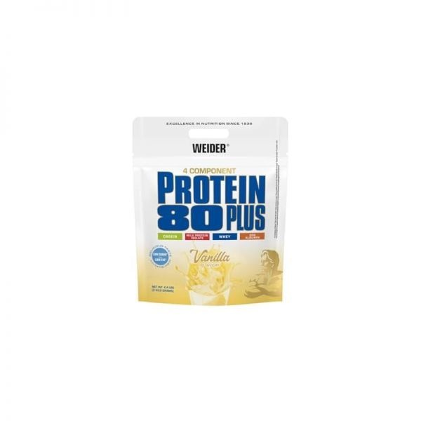 Besuche den Weider-Store [해외] WeIder ProteIn 80 Plus, 2kg, 바닐라 I 4가지 성분 단백질 파우더, 80, 칼슘과 비타민 B6가 함유된 부드러운 쉐이크 [B004GL408