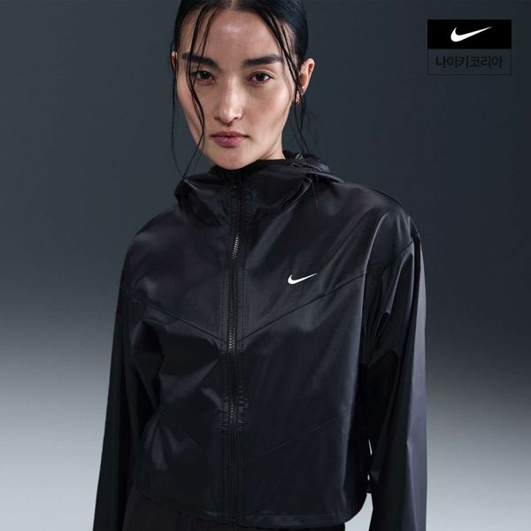 [롯데백화점] 나이키 NSW 윈드러너 여성 루즈 우븐 후드 재킷 HJ1183-010