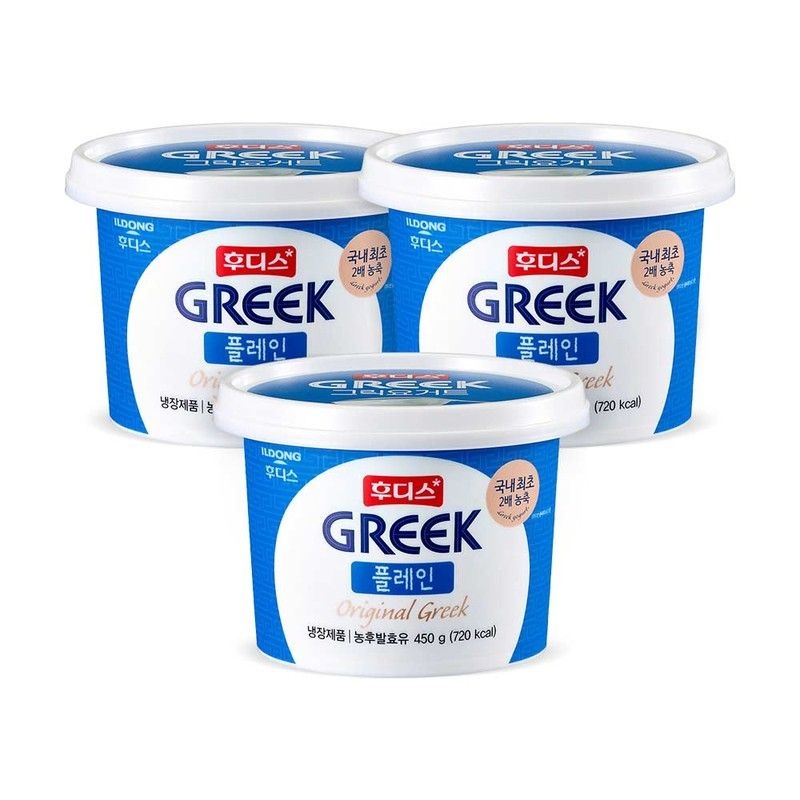 후디스 그릭요거트 플레인 450g 3개