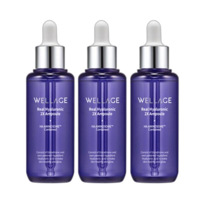 웰라쥬 히알루론산 시즌3 리얼 히알루로닉 투엑스 앰플 70ml, 3개