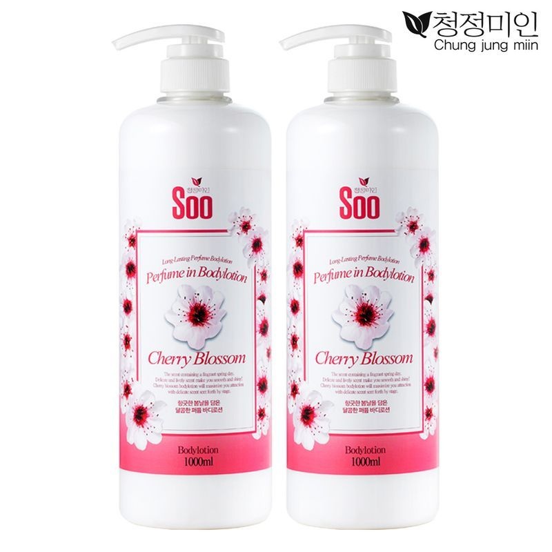 청정미인 퍼퓸 체리블라썸 바디로션 1000ml 2개