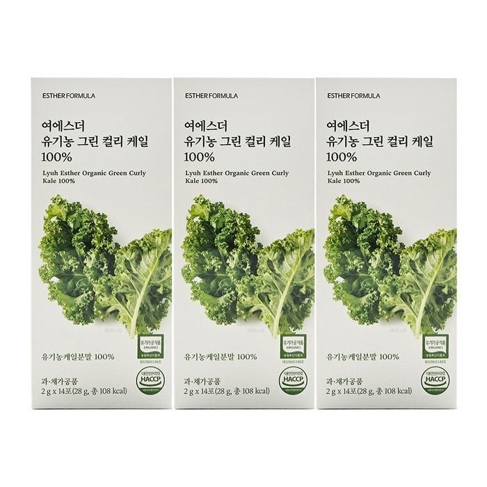 에스더포뮬러 여에스더 유 기농 그린 컬리 케일 100% 2g x 14포 x 3박스