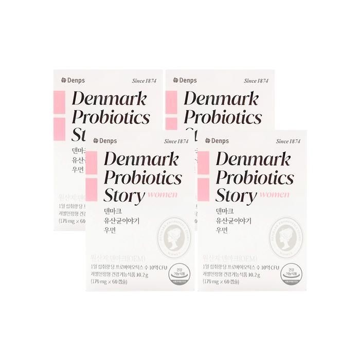 [오늘출발] 덴프스 덴마크 유산균이야기 우먼 170mg x 60캡슐 x 4박스