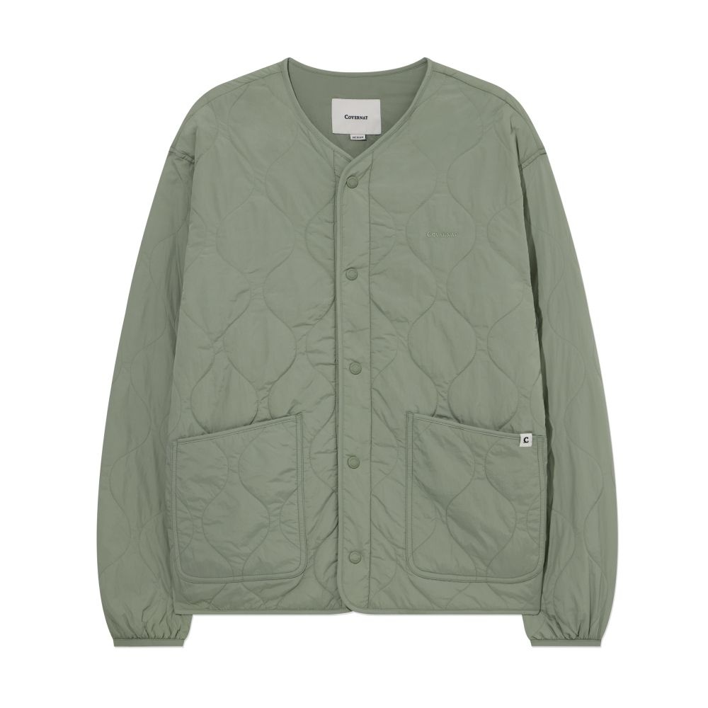 숏 퀼팅 자켓 Light Khaki