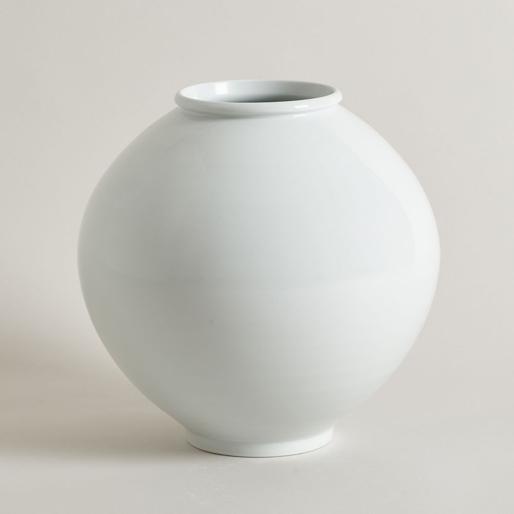 박수재 작가 도담 달항아리 특4호 화병 36cm 오브제 도자기 백자