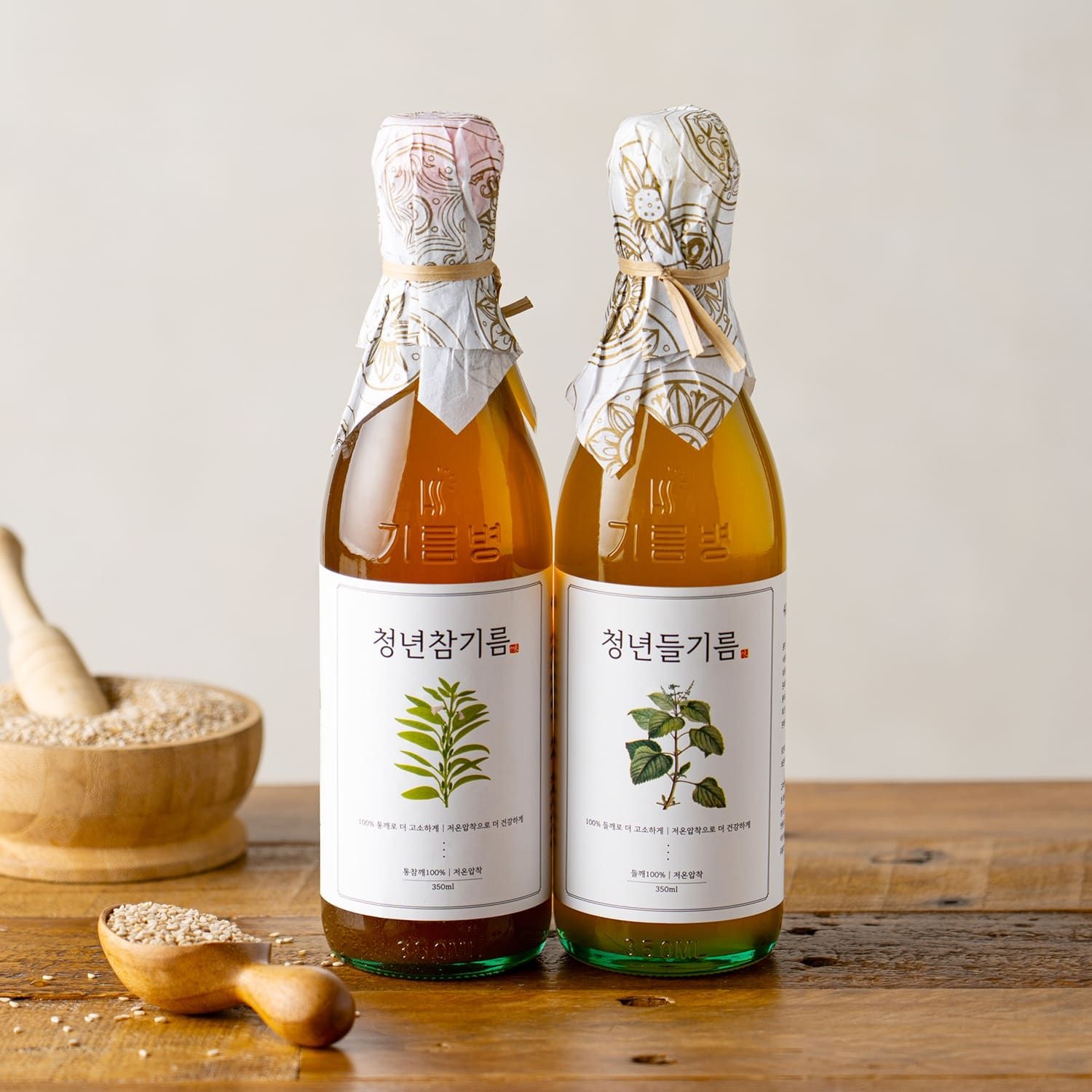 (현대Hmall) [전라도 청년] 통참깨 저온압착 100% 청년 참기름 350ml x 2병