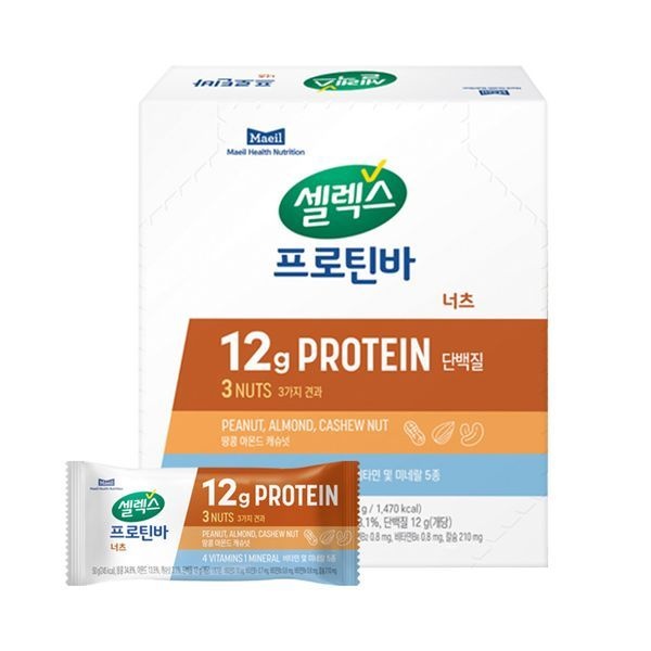 셀렉스 [보리보리]셀렉스 프로틴 너츠바 50g 6개입 1박스