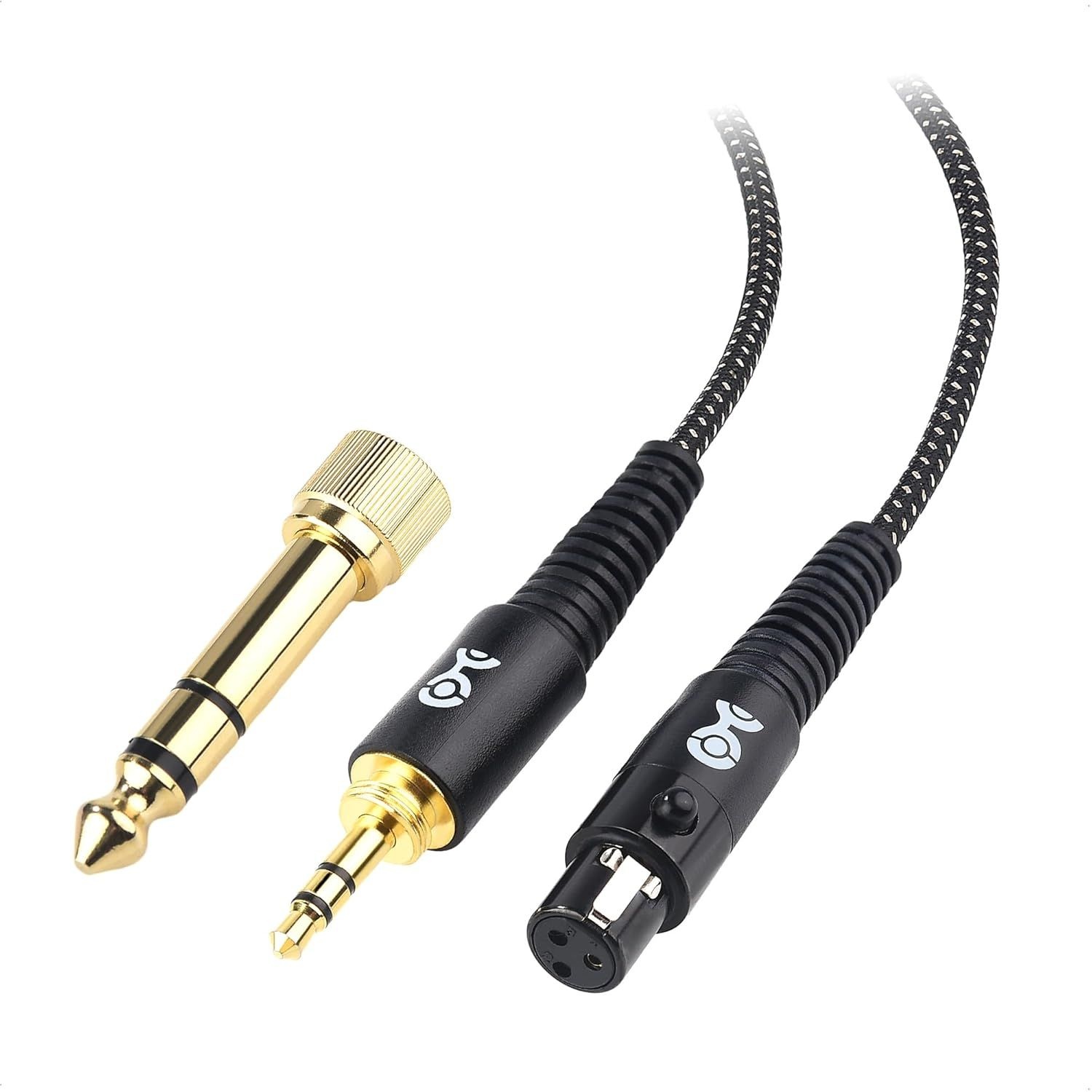 Cable Matters 브레이드 3.5mm에서 Mini XLR 헤드폰 케이블, 4피트 | Beyerdynamic DT 1770/1990 Pro, AKG K240/K371/Q701 호환