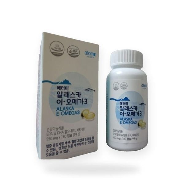 애터미 알래스카 이-오메가3 550mg x 180캡슐 2개(AD)
