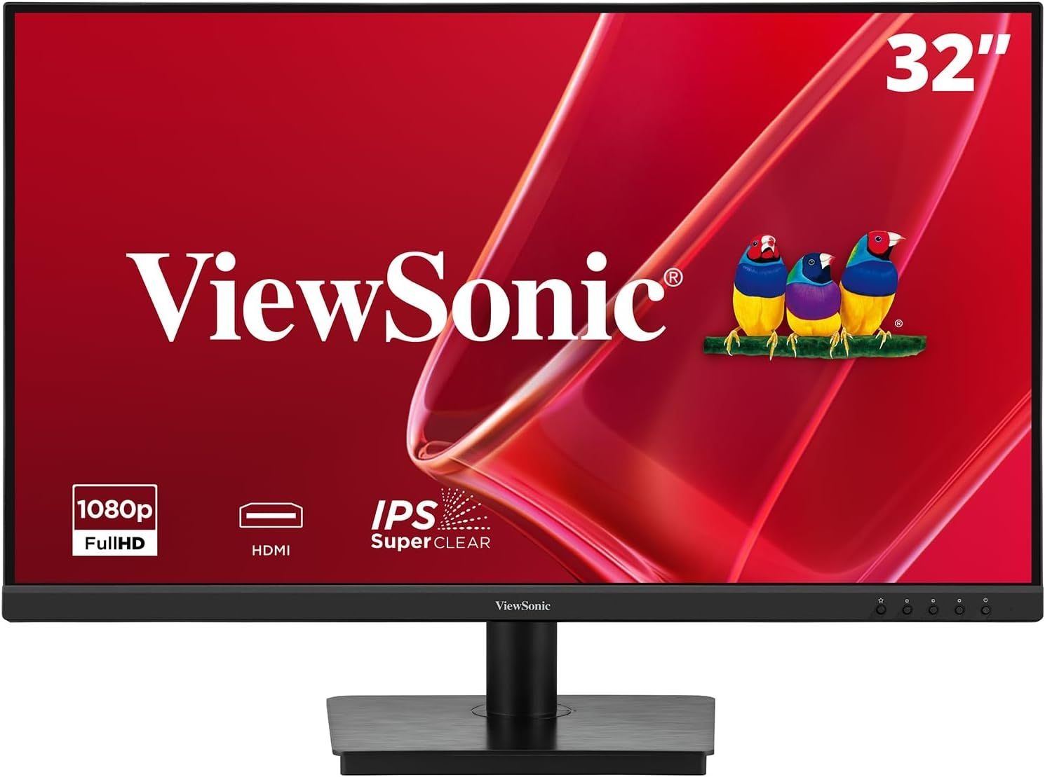 ViewSonic VA3209M 32인치 1080p IPS 컴퓨터 모니터, 풀 HD, HDMI VGA, PC | 프레임리스 디자인, 듀얼 스피커, 홈 오피스,