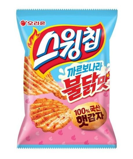 [(주)오피스디포코리아]스윙칩 까르보나라불닭 55g 오리온