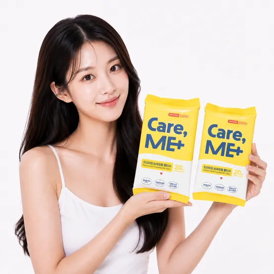 케어미 손세정용 물티슈 20매 20팩 99.9%안심세정 휴대용 리필형