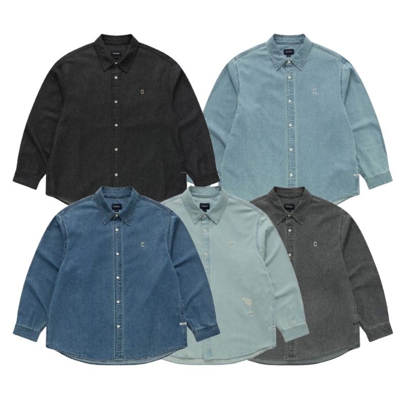 5COLOR 남여공용 C 로고 데님 셔츠 (CO2601SH41AL)