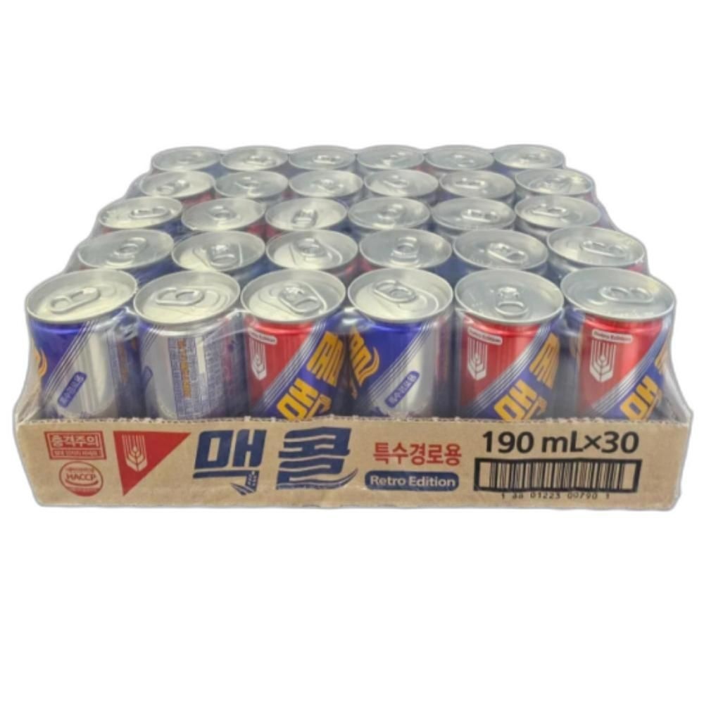 더뉴트리유통 협력사 일화 맥콜 미니 캔 음료 190ml x 30개입 음료수 음료 탄산음료 회사 단체주문 간식