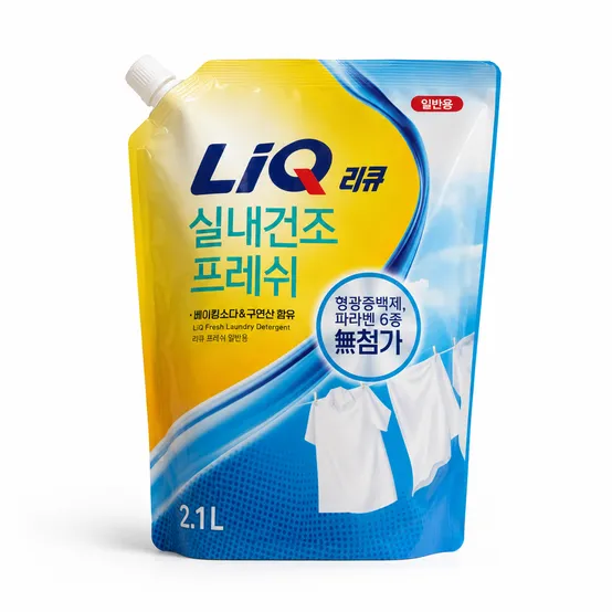 리큐 프레쉬 실내건조 세탁세제 일반용 2.1L 4개