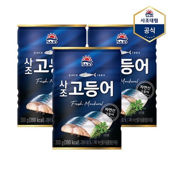 사조 [하프클럽]고등어 300g X 3캔