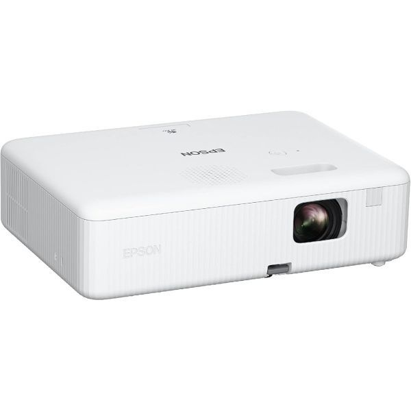 Epson [해외] 엡손 에피크비전 플렉스 CO W01 휴대용 프로젝터 3칩 3LCD 와이드스크린 3000루멘 컬러 화이트 밝기 5W 스피커 300인치