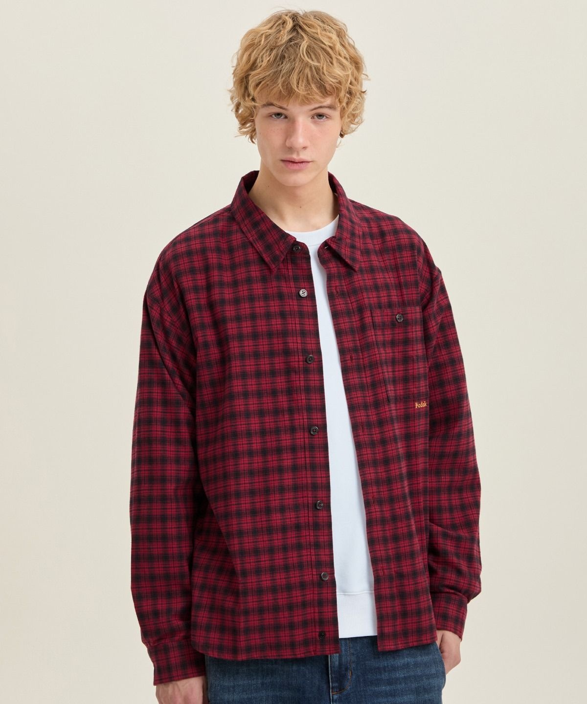 코닥 K6323RWT93RED 남성 셔츠 컬러라마 체크 윈드 RED 7264369
