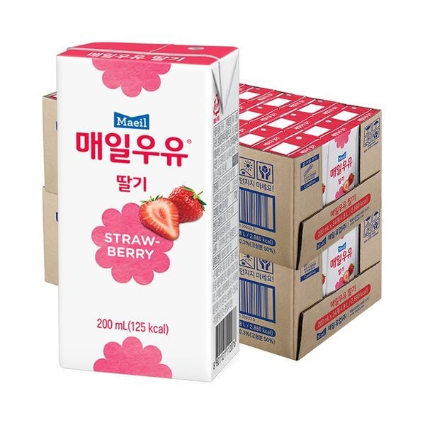 매일 [하프클럽]매일 멸균우유 딸기 200ml 48팩