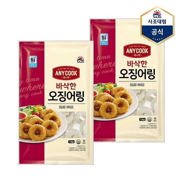 사조 [하프클럽]애니쿡 오징어링 1kg X 2개