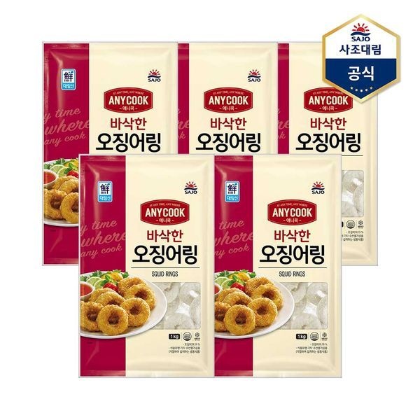 사조 [하프클럽]애니쿡 오징어링 1kg X 5개