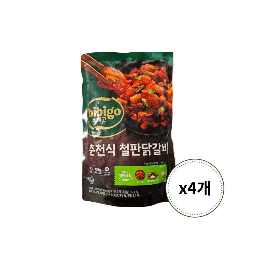CJ제일제당 비비고 춘천식 철판닭갈비 700g x 4개