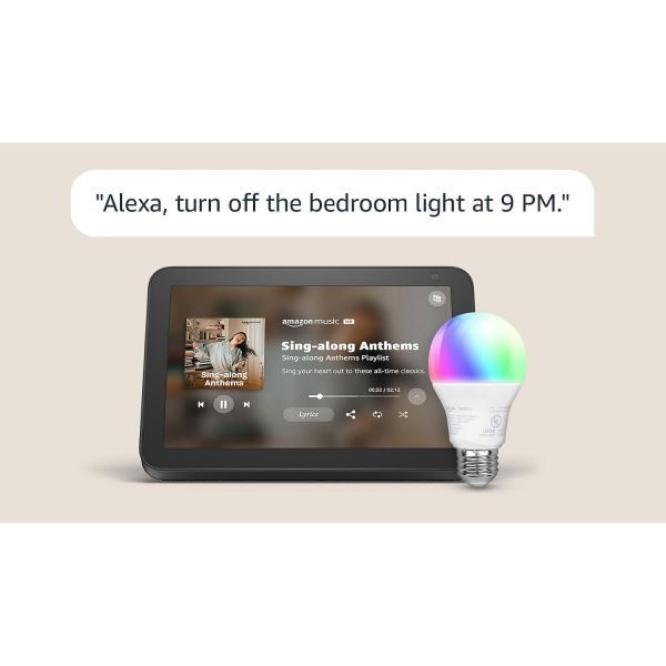 Amazon Echo &amp; Alexa [해외] Amazon Basics 아마존 베이직스 스마트 컬러 전구가 탑재된 Echo Show 8 225983