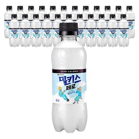 롯데 밀키스 제로 300ml 24PET 란우 탄산음료 칠성 (52344530)
