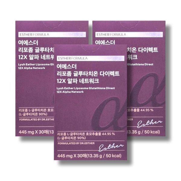 sellerhub [하프클럽]여에스더 리포좀 글루타치온 다이렉트 12X 알파 네트워크 445mg 30매 3박스 /wb