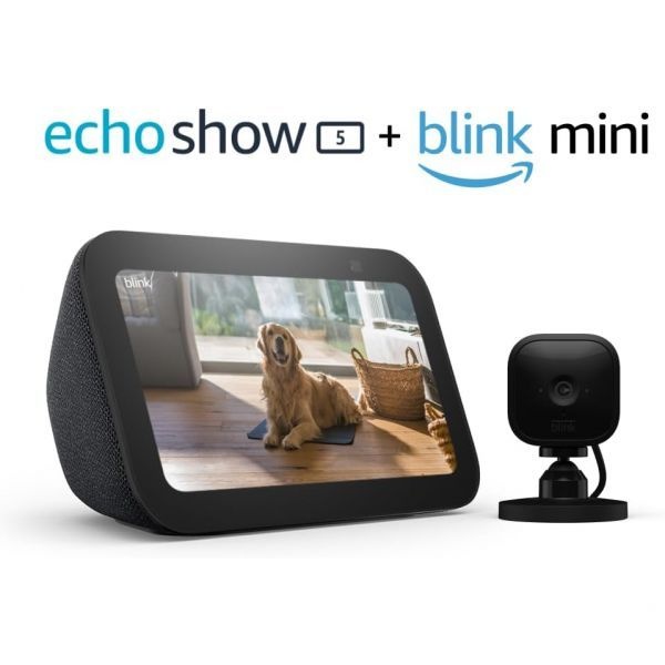 Amazon Echo &amp; Alexa [해외] Blink Mini가 탑재된 Echo Show 5 3세대 차콜 225958