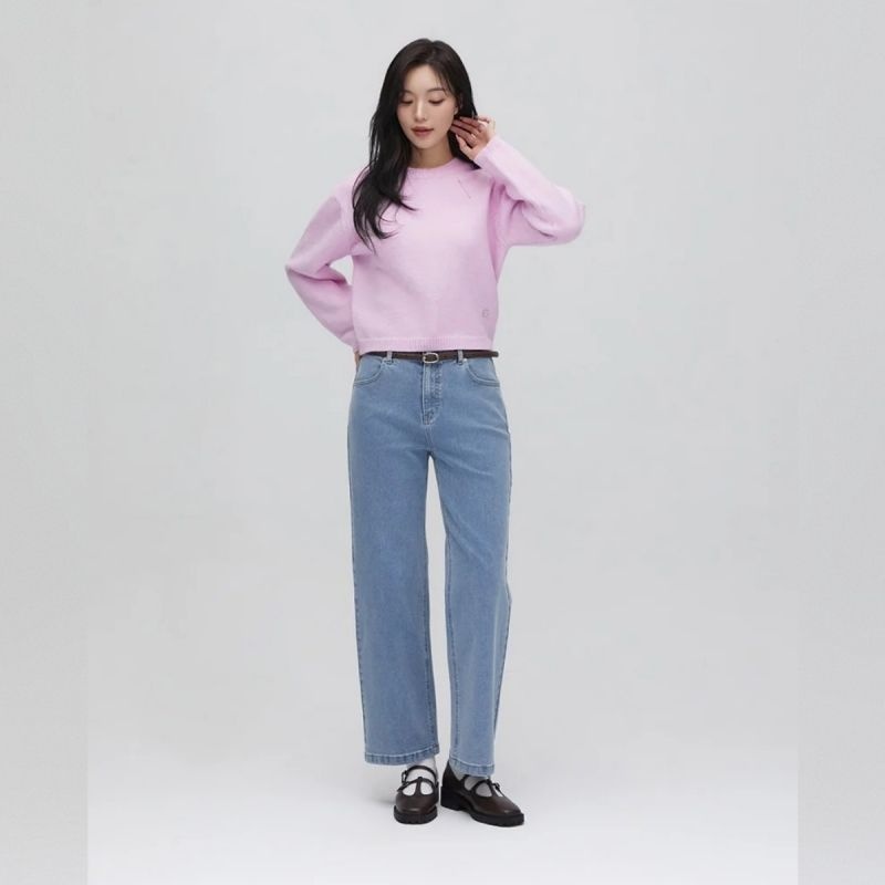 BEIGE 릴렉스 레귤러핏 데님 팬츠 PS7DP201
