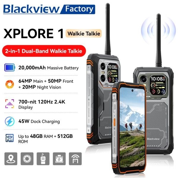 블랙뷰 XPLORE 1 워키토키 러기드폰 6.78인치 디스플레이 MTK