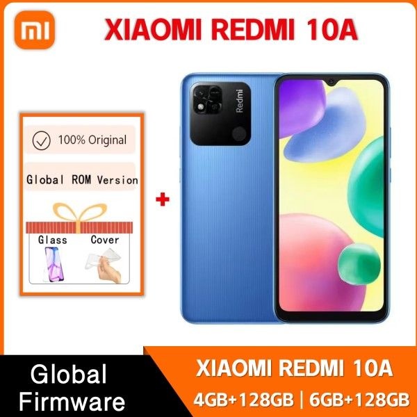 4G 스마트폰 오리지널 샤오미 레드미 10A 5000mAh 6.53'