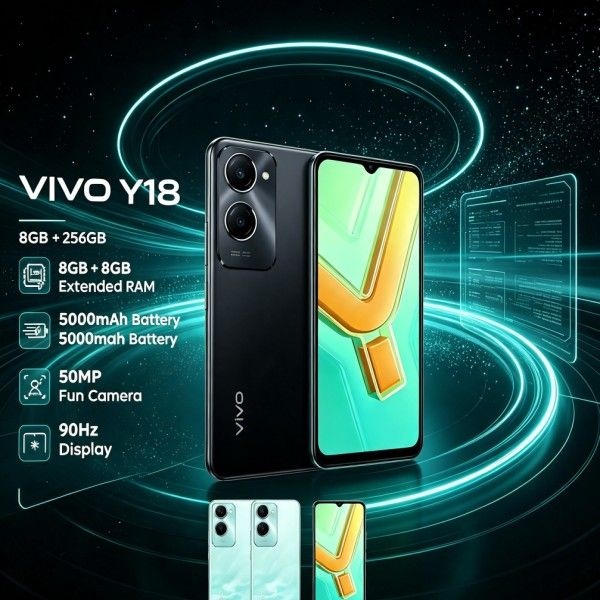 2026년 신제품 VIVO Y18 글로벌 언락 휴대폰 8+256GB