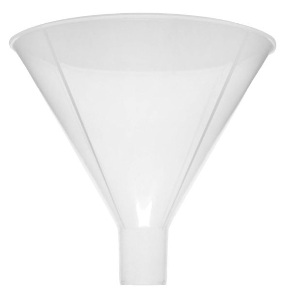 EISCO 파우더 깔때기, 지름 6인치(150mm) - 폴로필렌 플라스틱 평행한 줄기 산과 알칼리에 강함 실험실, 교실 또는