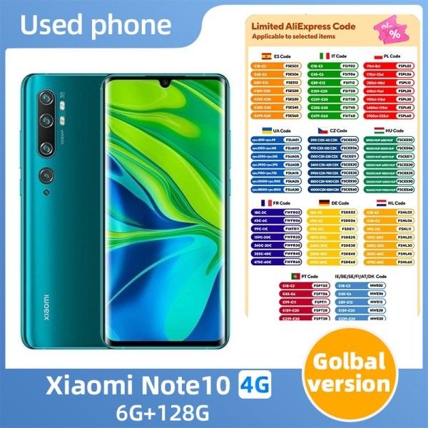 Xiaomi Note 10 4g 스마트폰 CPU Snapdragon
