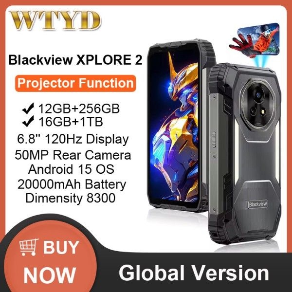 블랙뷰 XPLORE 2 프로젝터 러기드폰 16GB+1TB 6.73인치