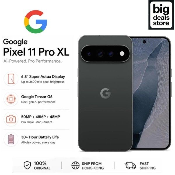 오리지널 구글 픽셀 11 프로 XL 5G 폰 텐서 G6 6.8인치 슈퍼