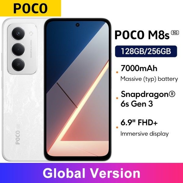 글로벌 버전 포코 M8s 5G 스마트폰 스냅드래곤 ® 6세대 3 모바일