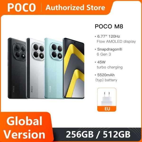 글로벌 버전 POCO M8 5G 모바일폰 스마트폰 스냅드래곤 ® 6세대