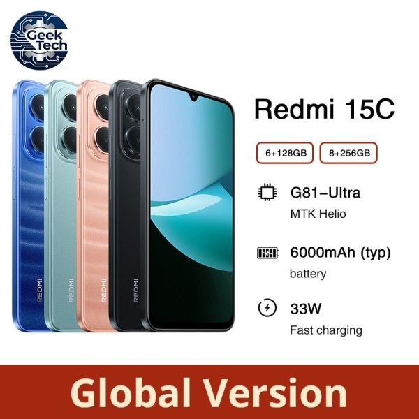 글로벌 버전 샤오미 레드미 15C 스마트폰, 6.9인치 120Hz