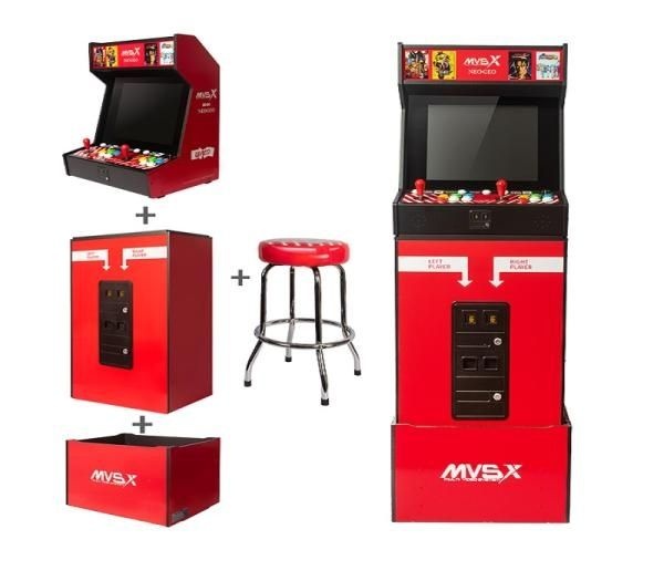 UnKnown SNK 네오지오 홈아케이드 게임기 NEOGEO MVSX 라이센스 레트로 COMBO-4 홈아케드본체+DIY베이스+라이져+전용의자 4096933