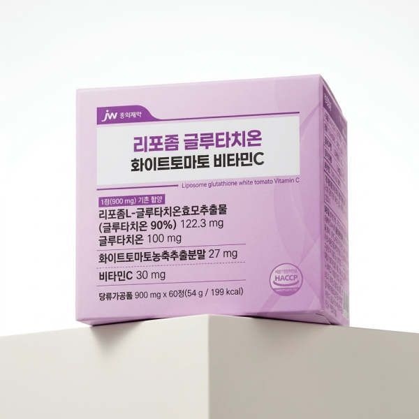 JW중외제약 리포좀 글루타치온 화이트토마토 비타민C 900mg 60정 x 1박스(2개월분) 90% 고순도 피쉬콜라겐 628351
