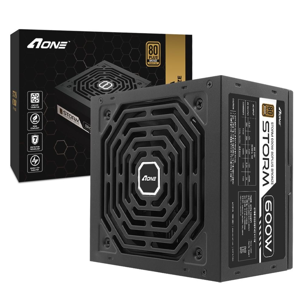 에이원아이엔티 에이원 스톰 600W 80PLUS 브론즈 ATX PC 파워 서플라이
