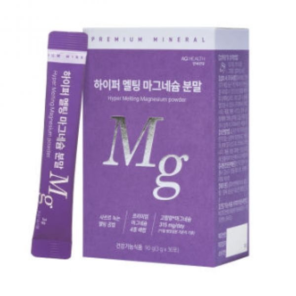 안국건강 하이퍼 멜팅 마그네슘 분말 글루콘산 30포, 6개