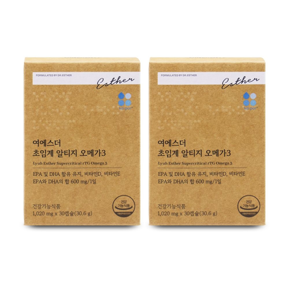 여에스더 초임계 알티지 오메가3 1020mg x 30캡슐 X 2박스 I