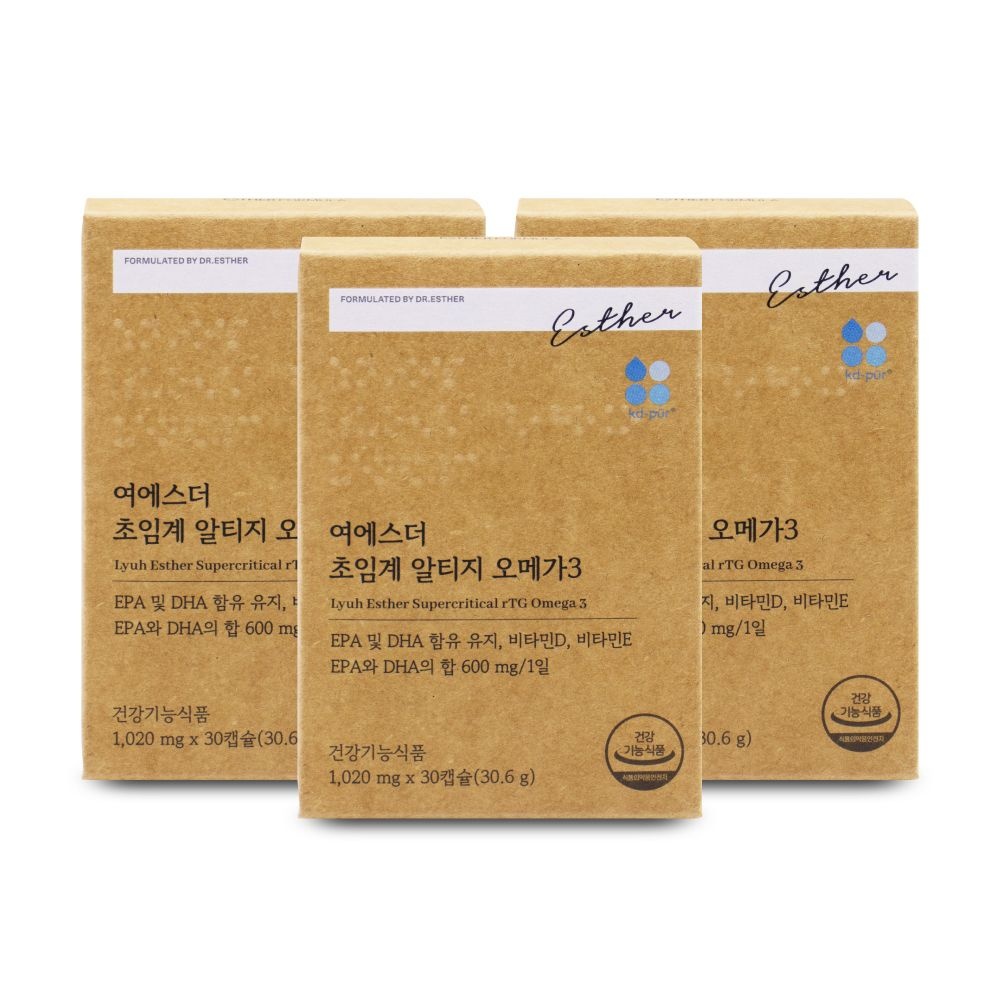 여에스더 초임계 알티지 오메가3 1020mg x 30캡슐 X 3박스 I