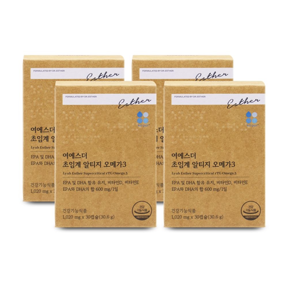 여에스더 초임계 알티지 오메가3 1020mg x 30캡슐 X 4박스 I