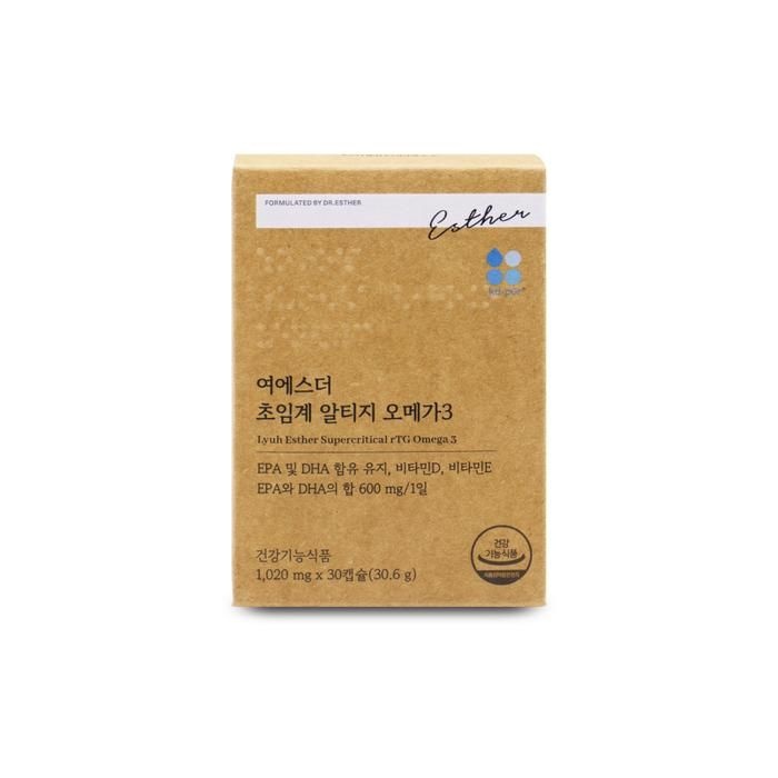 [에스더포뮬러] 여에스더 초임계 알티지 오메가3 1020mg x 30캡슐 X 1박스 I
