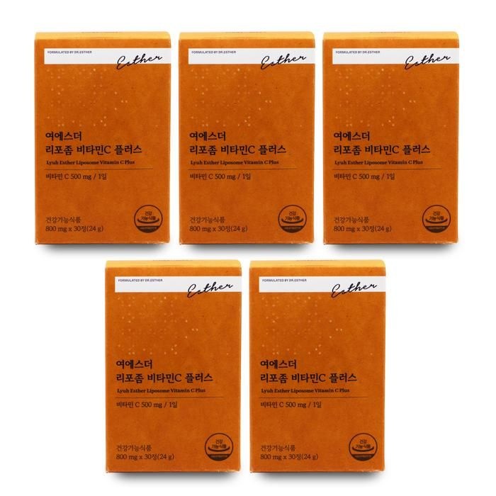 [오늘출발] [에스더포뮬러] 에스더포뮬러 여에스더 리포좀 비타민C 플러스 800mg x 30정 X 5박스 I